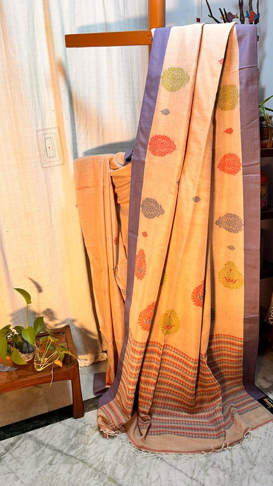 Buy Bengal Cotton Handloom Saree with Blouse Piece Online