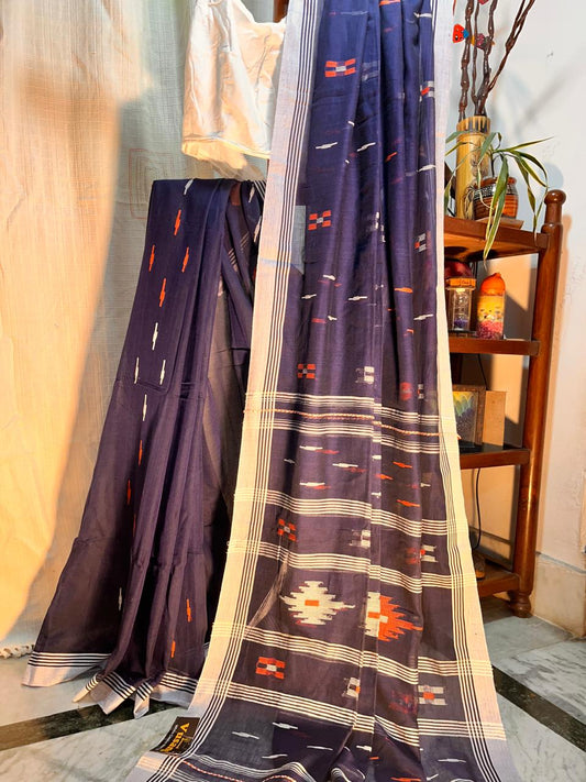 Light Jamdani Weave on Pure Mulmul