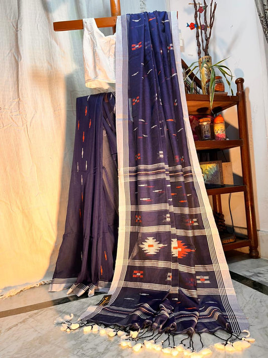 Light Jamdani Weave on Pure Mulmul