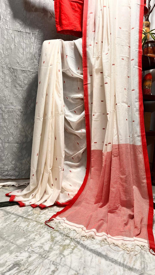 Jamdani Weaved Pure Cotton Mulmul