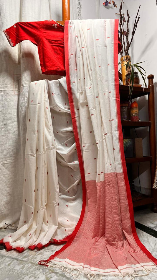 Jamdani Weaved Pure Cotton Mulmul